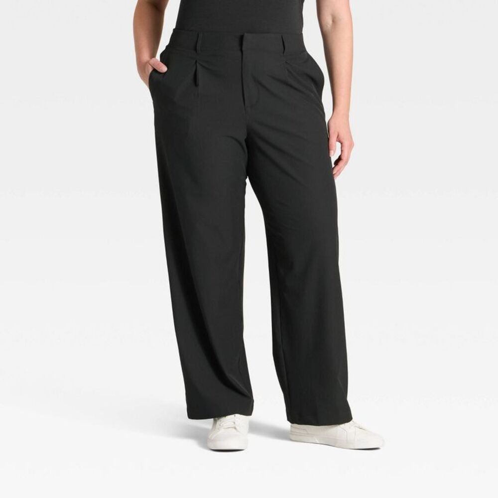 All In Motion - Women's Active Light Woven High-Rise Trouser Pants Black - Picture 4 of 4